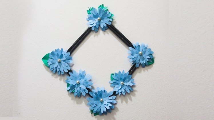 Paper Craft Ideas - How To Make wall hanging With Paper Easy - Simple Home Decor - Hanging Flower