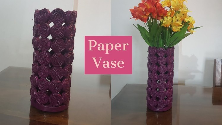 Paper Vase || Paper Crafts || Crafts Idea || Craft Ideas || Vase making at home
