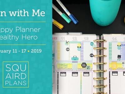 Yellow.Teal.Purple Spread :: Plan with Me :: Happy Planner Healthy Hero
