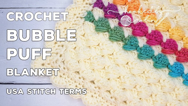 Bubble Puff Crochet Blanket | chunky yarn, fast growing & lots of texture!