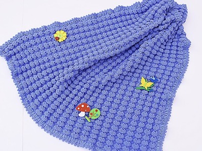 Crochet baby blanket very easy set