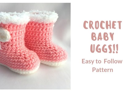 Crochet Baby Uggs!! Easy To Follow Pattern!!
