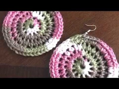 DIY Crochet Hoop Earrings- Beginner Friendly