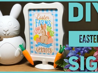 DIY Easter Farm Fresh Carrots Sign - Farmhouse Style Easter Decor Sign