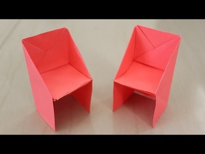DIY - How to make an origami chair step by step.