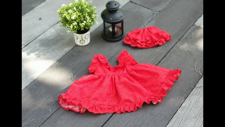 DIY - Learn How to stitch Baby dress with frills- measurements included