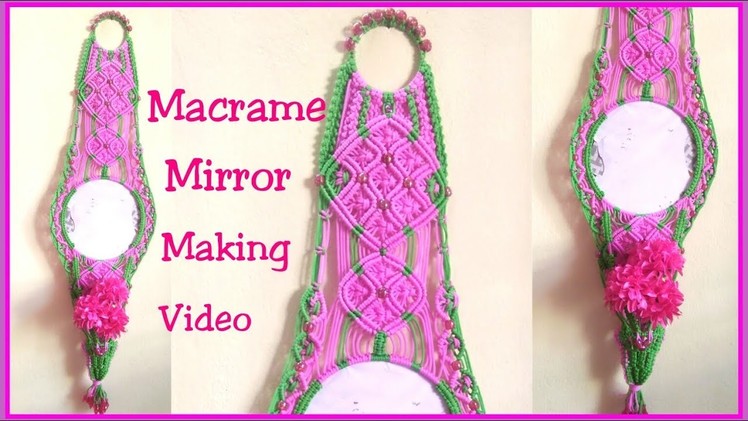 DIY Macrame Mirror making tutorial New design part -2.how to make Macrame Mirror