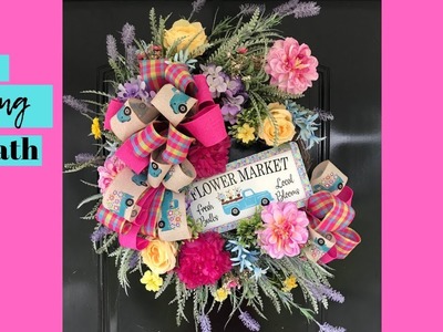 Grapevine Spring Wreath DIY Tutorial  - Facebook Live Replay - Grace Monroe Home