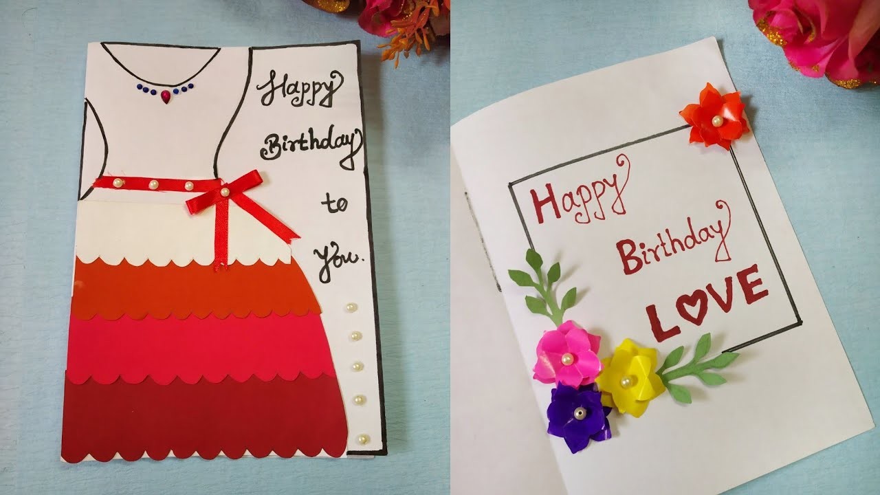 How To Make Birthday Greeting Card With A4 Sheet