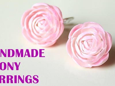 Handmade Peony Earrings - DIY Tutorial With Polymer Clay