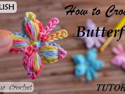 How to Crochet Butterfly TUTORIAL (English)