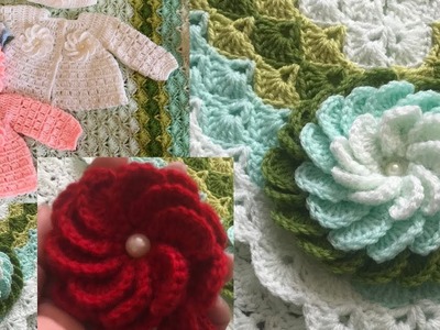 How to crochet flower.crochet pattern.Simple pattern