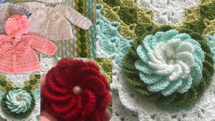 How to crochet flower.crochet pattern.Simple pattern