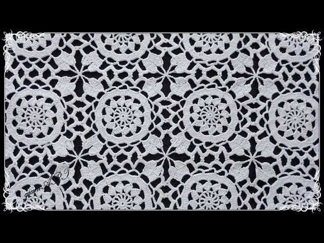 How to JOIN Crochet Lace Motif for Tablecloth or Pillowcase 2*