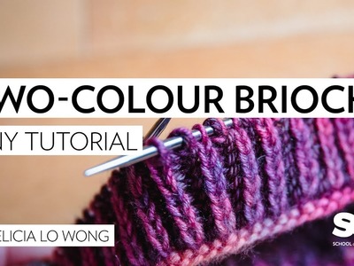 How to Knit Two-Colour Brioche in the Round. School of SweetGeorgia. Tiny Tutorial
