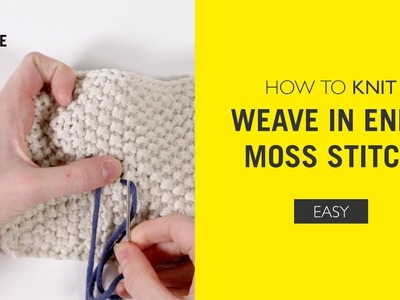 How To Knit: Weave In The Ends Moss Stitch
