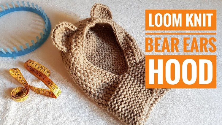 How to Loom Knit a Bear Ears Hooded Cowl v.2 (DIY Tutorial)
