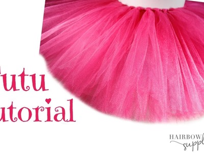 How to Make a No Sew Tutu - DIY Fluffy Tutu Skirt with Tulle Tutorial - Hairbow Supplies, Etc.