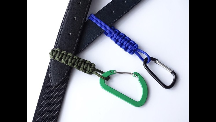 How to Make a Simple Paracord Belt Key. Bottle Holder-Belt Slides - DIY Paracord Crafts. CBYS