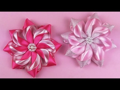 How To Make Kanzashi Flower I DIY Ribbon Flower