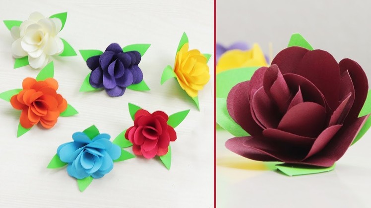 How To Make TINY PAPER ROSE FLOWERS | Paper Crafts | Craftsbox
