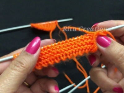 Knitting Very Easy Stylish Border  | Knitting Hindi Videos |
