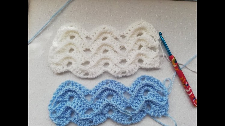 Ripples and shells stitch,  easy  crochet tutorial Crochet Nuts