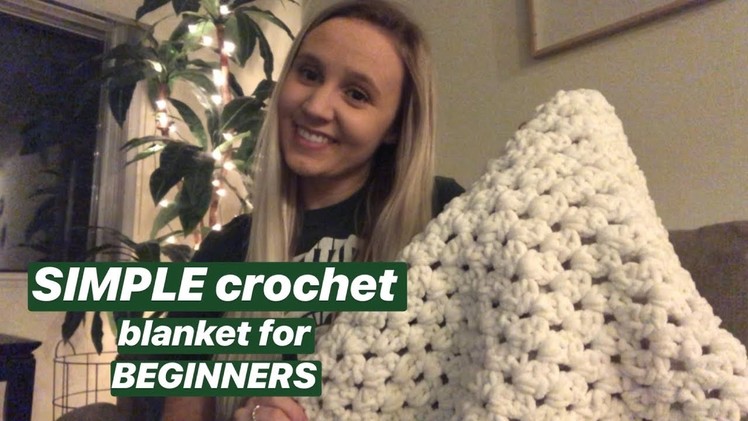 SIMPLE Double Crochet Blanket for Beginners!