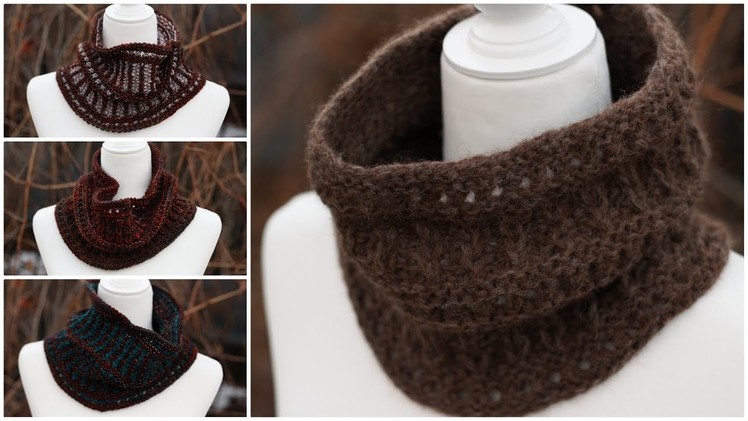 Sticks and Stones Cowl Needle Knitting Pattern Tutorial