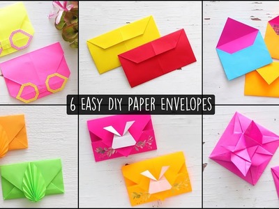 6 Easy DIY Paper Envelopes |  Paper Envelope Making |  How To Make Envelope |  Easy Origami