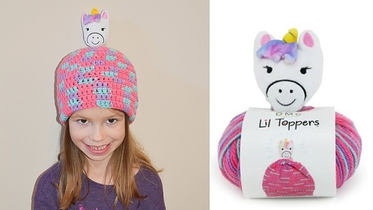 Crochet Lil Toppers Unicorn Yarn Double Crochet Hat