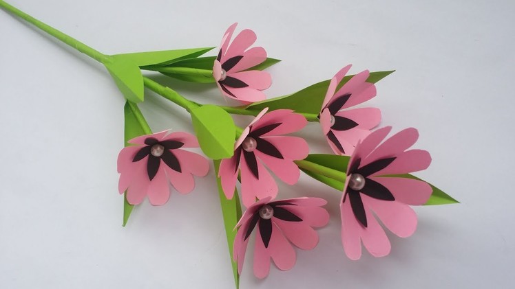 DIY: Paper Flower Stick!! How to Make Paper Flower Stick for Home decoration!!! Easy Paper Crafts!!!
