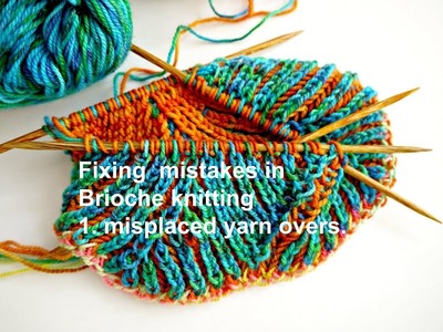 Fixing common mistakes in Brioche knitting: bars or dropped yarn overs