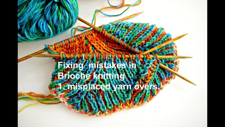 Fixing common mistakes in Brioche knitting: bars or dropped yarn overs