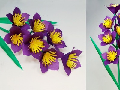 Flower: DIY Beautiful Paper Stick Flower Homemade Idea!! Paper Flower | Abigail Paper Crafts