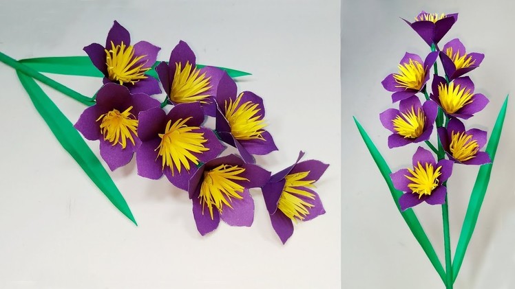 Flower: DIY Beautiful Paper Stick Flower Homemade Idea!! Paper Flower | Abigail Paper Crafts