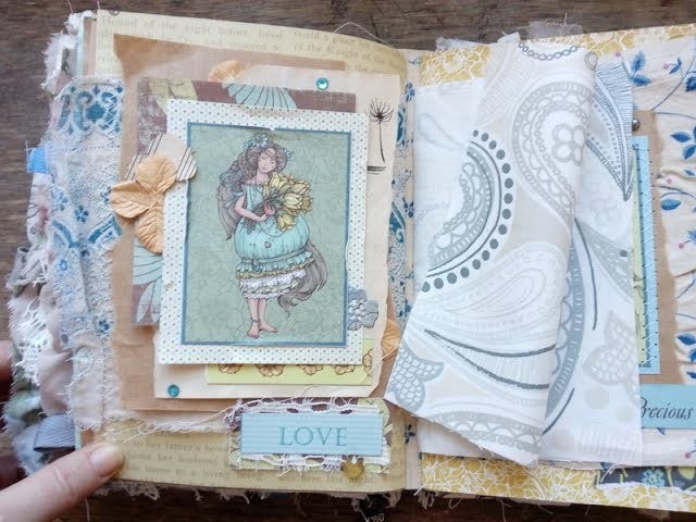 How to Make a Collage Process Video. Junk Journal Scrapbooking Tutorial. Boho Fairy