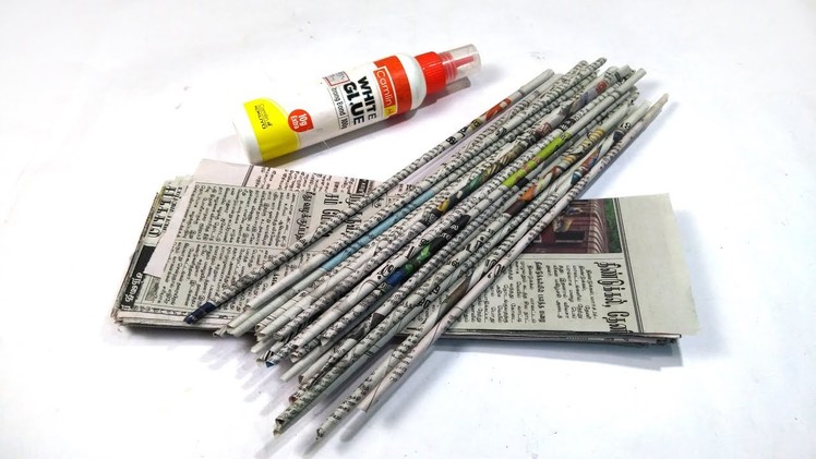 How to make a Desk Organizer Using Newspaper | Best out of waste