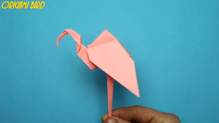 How to make a Flamingo out of paper  Origami flamingos. Origami bird
