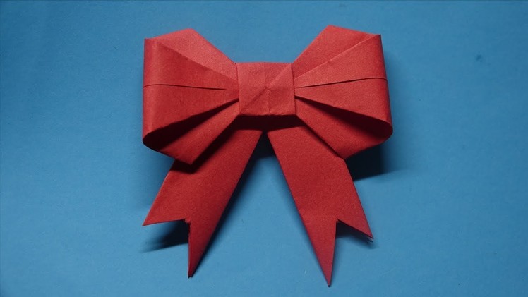 How to make a paper Bow.Ribbon - Easy Origami Tutorial - Ribbons for beginners making