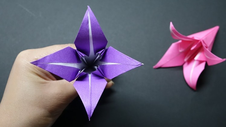 How to Make a paper Lily flower | DIY Origami Paper Crafts | Easy Origami