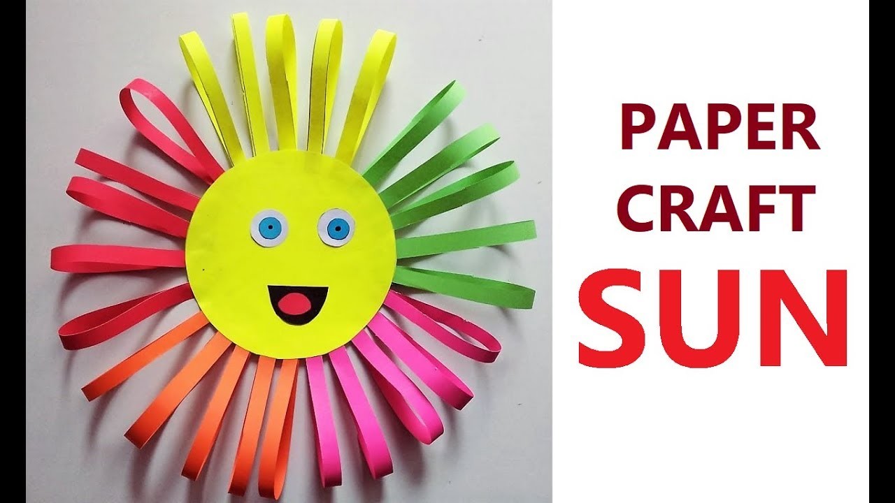 How to Make a Paper Sun, Step by Step, Kids Special, Sun Paper Craft ...