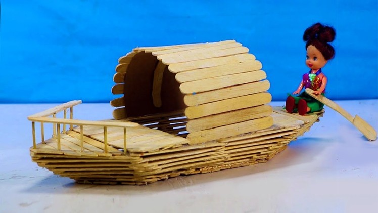 How to make a Popsicle Stick Boat || Icecream sticks Boat - DIY Project