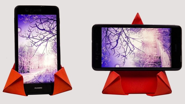 How To Make An Origami Phone Stand.Holder - Easy Origami Phone Stand.Holder