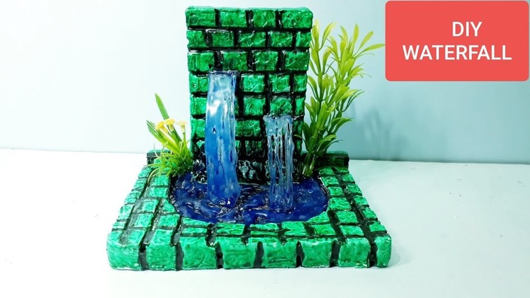 How to make homemade Waterfall Fountain show piece making without electricity?
