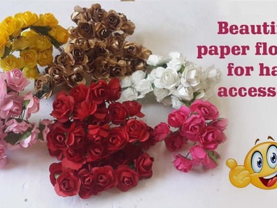 How to make paper flower for hair accessory