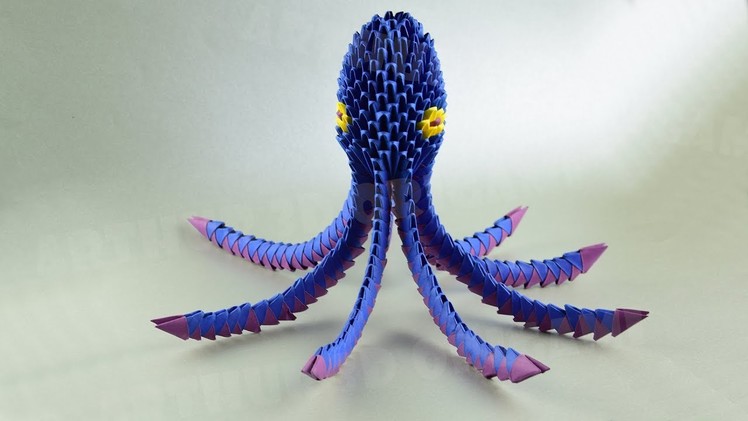 How to make paper KRAKEN ✿ 3D Origami octopus, poulpe