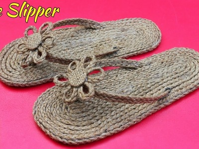 How to make Slippers With Jute | Shoes Made By Jute | Best Out Of Waste Jute Craft