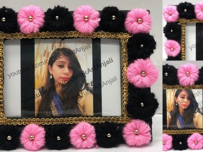 How to make unique photo frame at home || photo frame making with QuickArtAnjali