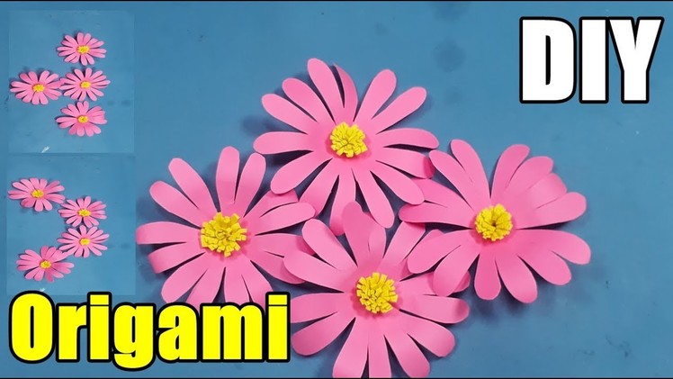 Ide Kreatif Cara Mudah membuat Bunga cantik Dari kertas origami How to make origami Flowers